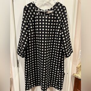 Lili Rose Black w/White Hexa Dot Dress EUC Sz 12